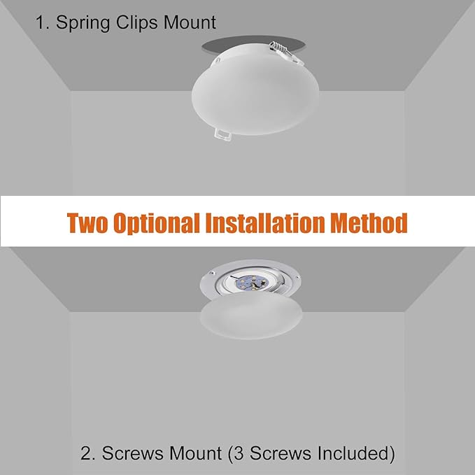 Facon 4.5inch 12V LED RV Puck Light - 2 Packs, 4000K Cool White, Full Aluminum Recessed 12Volt Interior Ceiling Lights for RV, Camper, Trailer, Boat, cETL Certified