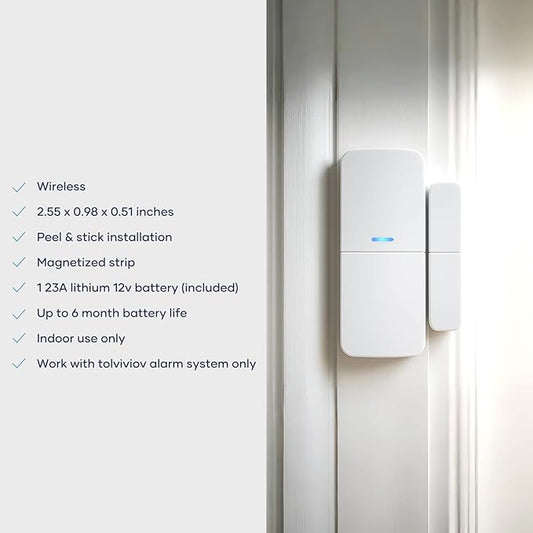 Entry Sensor (Pack of 1) - Window and Door Protection - Compatible with tolviviov Home Security System | 120db alarm