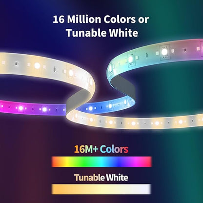 Aqara LED Strip T1 Extension,Requires LED Strip T1 (Sold Separately),3.28 FT RGBIC LED Light Extension with 16 Million Colors/Tunable White/Gradient Effects (1 Pack,39.36 inch)
