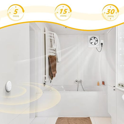 Motion Sensor Plug,Greencycle Wireless Motion Sensor Outlet with Timer Setting,PIR Sensor Plug to Auto Turn On/Off,Adjustable Detection Range,15A/1500W for Christmas Lights,Fans（2 Sensors 2 Plugs）