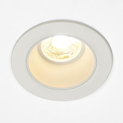Maxxima 2 in. Ultra-Thin Recessed Anti-Glare LED Downlight - Canless IC Rated, 5 Color Temperature Selectable 2700K/3000K/3500K/4000K/5000K, Dimmable, Round Stone Gray Trim, 90 CRI