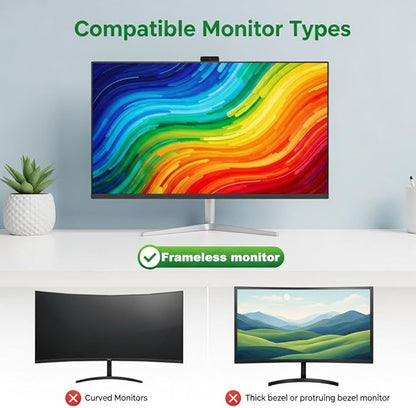 [2-Pack] 34 Inch Reusable Nano Bezel Anti-Glare Computer Privacy Screen for Monitor, 21:9 Aspect Ratio, Residue-Free Removable Anti-Spy Filter, Eye Protection Anti-Blue Light Desktop Security Shield