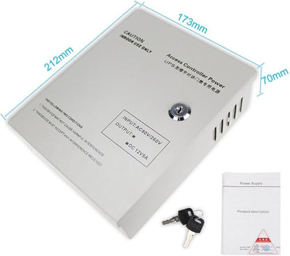 AC90V/260V 5A Access Control Power Supply Box DC12V UPS Backup Battery for All Kinds of Electric Door Lock with Time Delay