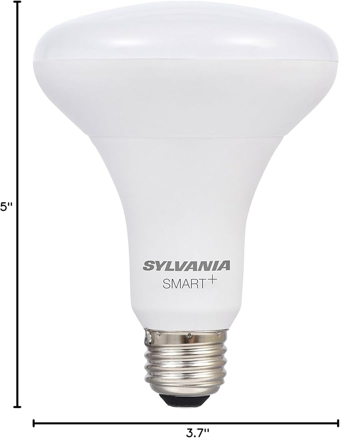 Sylvania Smart 10W BR30 LED Light Bulb for SmartThings and Alexa, Dimmable, 10 Year, 800 Lumens, 2700K, Soft White - 1 Pack (74581)