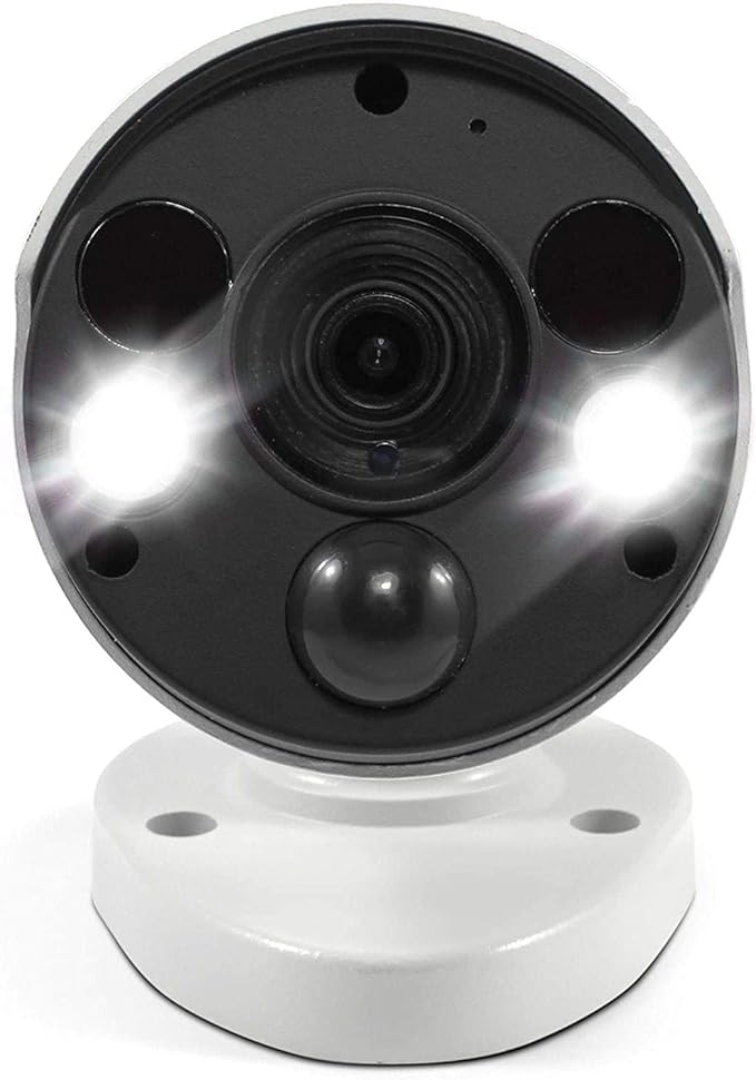 Swann Add-On DVR Bullet Security Camera with Sensor Spotlight, 4K Ultra HD Video, Indoor or Outdoor Design, Dusk to Dawn Color Night Vision Plus True Detect Heat and Motion Detection