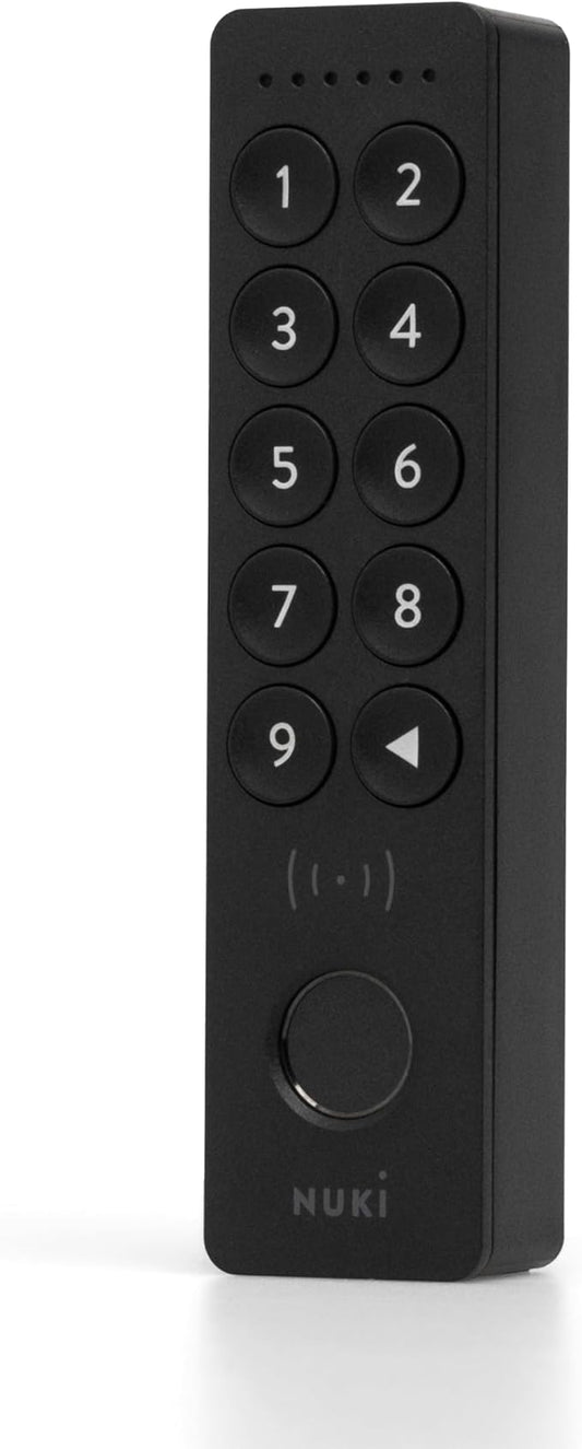 Nuki Keypad 2 NFC (2026) - Unlock Your Door with Apple Home Key, NFC, Fingerprint or 6-Digit Code, Smart Home Accessory for Nuki Smart Lock, Matter-Enabled Bluetooth Keypad for Keyless Entry