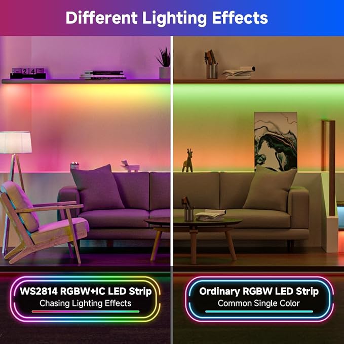 BTF-LIGHTING WS2814 IC RGBW RGB+Cool White UL Listed, DC24V 16.4FT 84LED/m | 14pixel/m,(Similar WS2812B),Addressable4 Colors in 1 Dream Color LED Strip 14mm Width PCB IP67(No Adapter or Controller)
