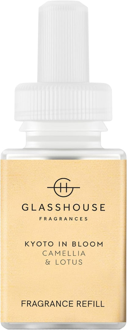 Pura x Glasshouse Home Scent Refill - Smart Home Air Diffuser - Hours of Luxury Fragrance per Refill - Home Essential - Clean & Safe Diffuser Fragrance - Kyoto in Bloom
