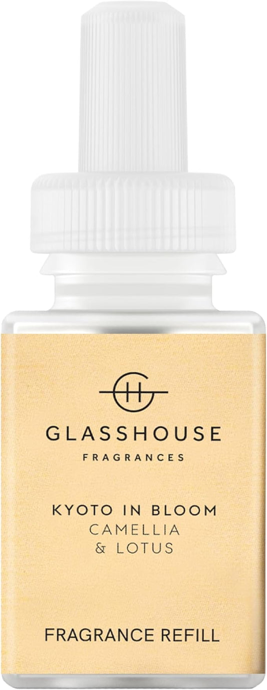 Pura x Glasshouse Home Scent Refill - Smart Home Air Diffuser - Hours of Luxury Fragrance per Refill - Home Essential - Clean & Safe Diffuser Fragrance - Kyoto in Bloom