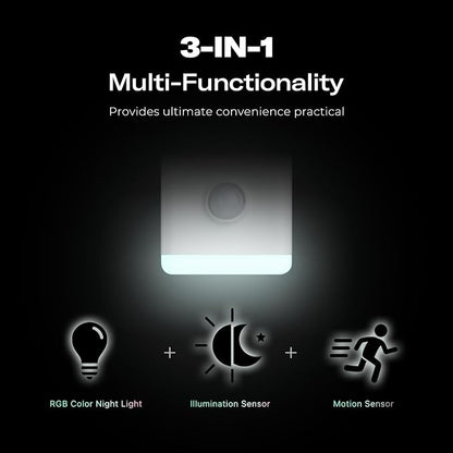 THIRDREALITY Smart Color Night Light 2 Pack, Matter Over WiFi, 3-1 Multi-Functionality, Work with SmartThings, Google Home, Apple Home, Alexa