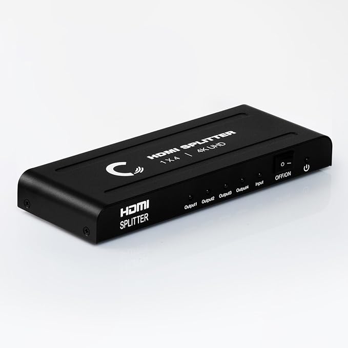 | 1x4 HDMI Splitter | Ultra HD 4K/2K | 1 Input - 4 outputs | Full HD/3D | 1080P | HDMI 1.4 | HDTV | PS4 / PS3 | XboxOne / 360 | DVD | Blu-ray | DTS Digital