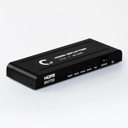 | 1x4 HDMI Splitter | Ultra HD 4K/2K | 1 Input - 4 outputs | Full HD/3D | 1080P | HDMI 1.4 | HDTV | PS4 / PS3 | XboxOne / 360 | DVD | Blu-ray | DTS Digital