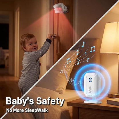 HENDUN Motion Sensor Door Bells Chime for Business, Commercial Ring Doorbell, Retail Welcome Door Sensor Buzzer, Sleepwalker Elderly Safety Monitor, Pir Motion Detector Alarm System House Indoor