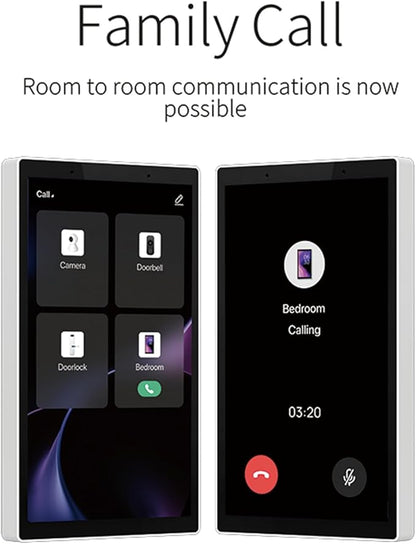 5 Inch Smart Home Control Panel Touchscreen, Wall Mount Smart Devices Switch, White - Built - in Voice Assistant, Multimode Gateway, Quick Control for Home Automation