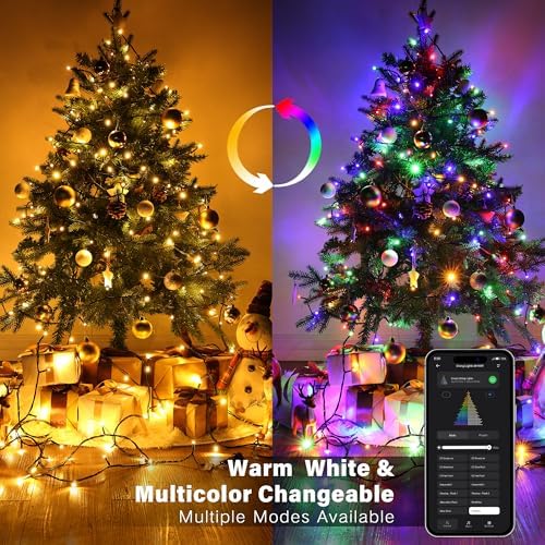 ODEETRONIC Smart Christmas Mini String Lights, 98 ft 300 LED Color Changing
