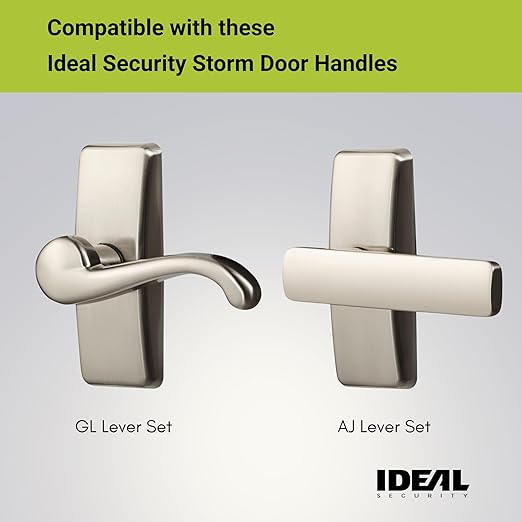 Ideal Security Deadbolt for Storm and Screen Doors, Satin Silver, Key Lock
