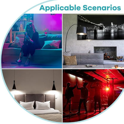 WENNI 4Pack 15W LED Dimmable Bulbs E27/E26 Timing Colorful Mood Lamp 15Colors Changing 4 Dynamic Modes Multifunction Smart Indoor Atmosphere Nightlight AC85-265V Bar Background Decoration Lighting
