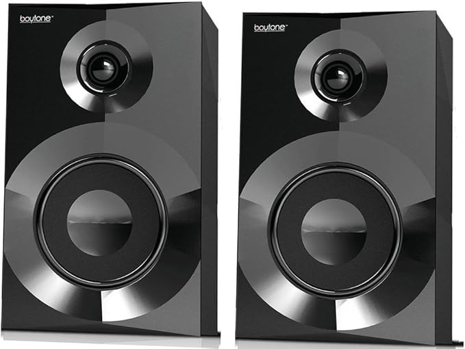 Boytone BT-210FD, Ultra Wireless Bluetooth Main unit, Powerful Sound with Powerful Bass System 30 watt, Excellent Quality Clear Sound & FM radio, with Remote Control Aux Port, SB/SD/ for Smartphone's , Tablets , Desktop Computers , Laptops ,Black Color