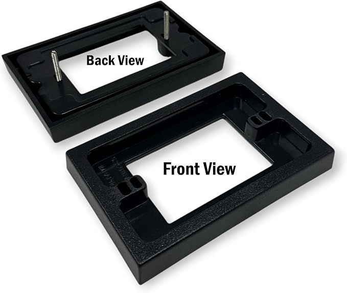 iMBAPrice BES1-2 Black Electrical Box Extender 2 Pack, 1-Gang Non-Metallic Outlet Box Spacer for Drywall, Plaster & Tile, Wall Box Extension Ring for Existing Electrical Boxes