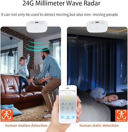 MmWave Human Presence Sensor, Zigbee Millimeter Wave Radar Detection Sensor, Requires TUYA HUB, Supports Home Assistant Zigbee2mqtt