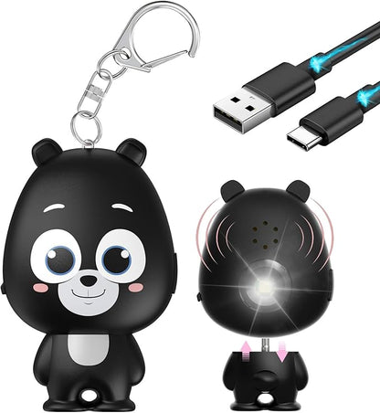 Rechargeable Personal Alarm for Women – 130dB Loud Emergency Alarm Keychain with Strobe Light, Self-Defense Safety Alarm with Low Battery Alert for Women, Kids & Seniors