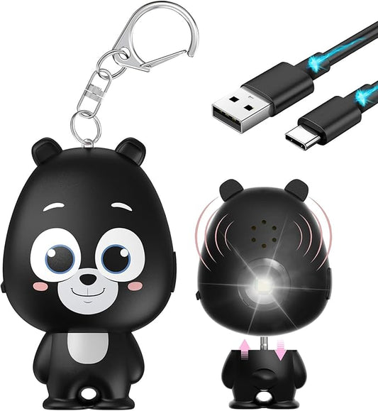 Rechargeable Personal Alarm for Women – 130dB Loud Emergency Alarm Keychain with Strobe Light, Self-Defense Safety Alarm with Low Battery Alert for Women, Kids & Seniors