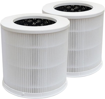 PUREBURG Replacement Filter Compatible with Xiaomi 4 Compact Smart Air Purifier, 2-Pack H13 HEPA 3-Stage Filtration Activated Carbon 2-in-1