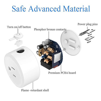 Smart Plug, ZigBee Switch Mini Smart Outlet Works with Alexa, Google Home, Echo (4th gen), Echo Plus (Gen 1 & 2), Echo Show 8/10, Smartthings 2015/2018,Works as a Range Extender, Hub Required, 2 Pack
