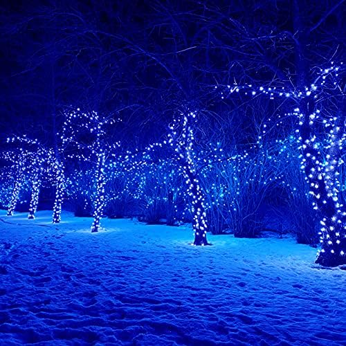 Connectable 88Ft 240LED Christmas String Lights Outdoor Indoor, Blue