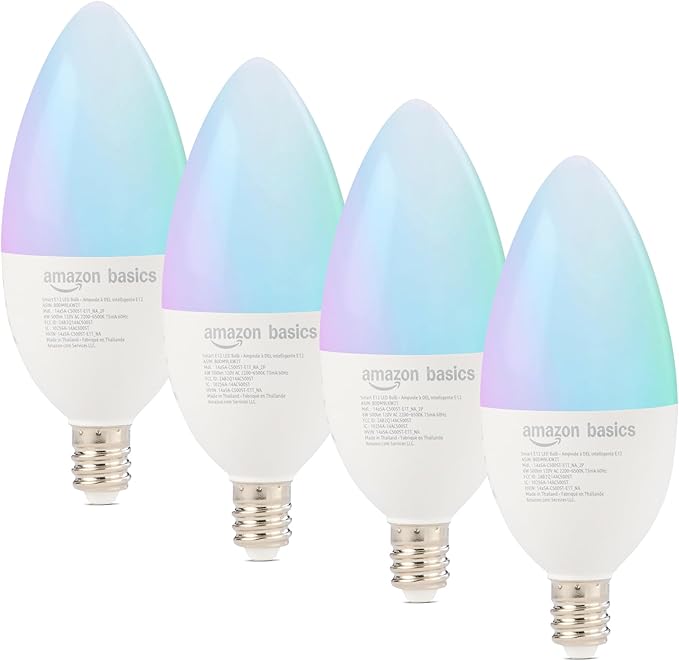 Amazon Basics Smart Recessed 5/6 Inch Downlight, Color Changing, Works with Alexa Only, Control from Anywhere with Voice or App, 2.4GHz WiFi, 1-Pack
