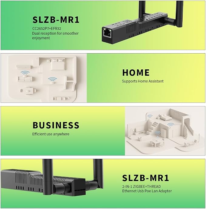 SMLIGHT SLZB-MR1 – A Zigbee 3.0 to Ethernet, USB, and WiFi Adapter with PoE Support, Works with Zigbee2MQTT, Home Assistant, ZHA