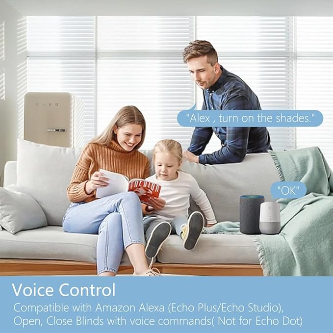 ZigBee Smart Roller Shade Motor for 1.5" Tube (38mm) | Rechargeable Electric Blind Motor Kit | DIY Retrofit Driver for Zebra Shades | Compatible with Alexa & Google Home | Type-C (2.0N.m Torque)