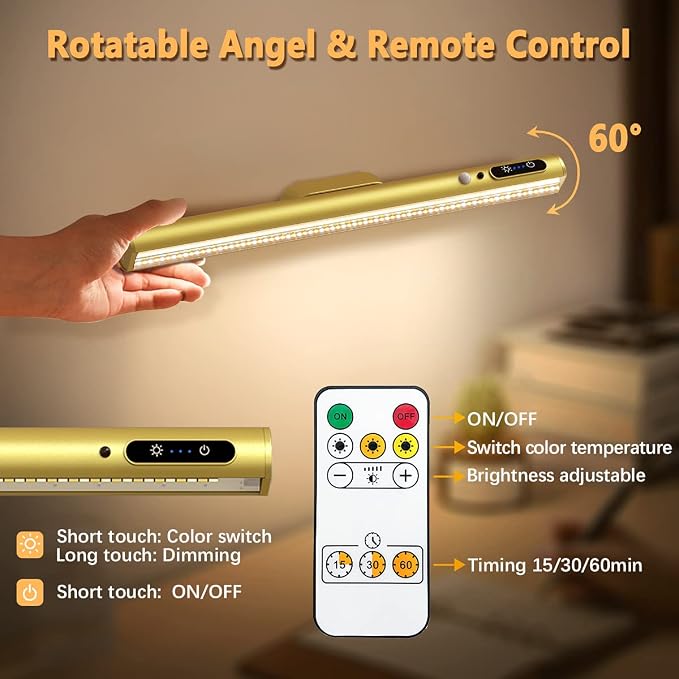 Rechargeable Magnetic LED Light Bar, 4000mAh Wireless Closet Light