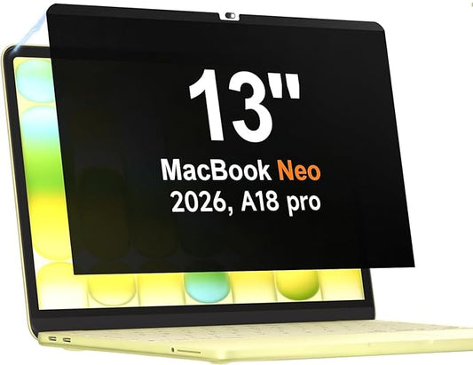 Magnetic Privacy Screen for MacBook Neo 13 Inch A18 Pro 2026, Matte Removable Anti Glare Blue Light Filter
