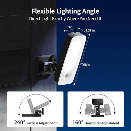 TANBABY 12000mAh Wireless Motion Sensor Outdoor Lights, Rechargeable Battery Operated Flood Lights with Remote, 3 Modes, 3CCT, Waterproof Outdoor Security Wall Lights for Outside, Garage, Porch -1PACK