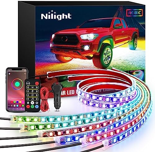Nilight 6PCS Dream Color LED Underglow Lights with APP & Remote Control