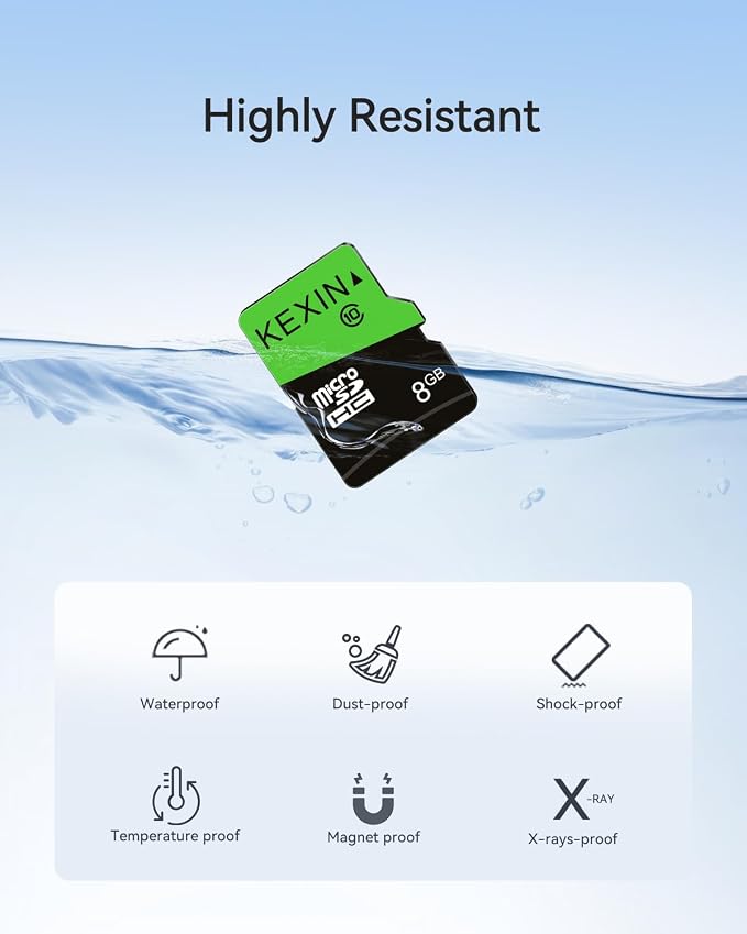 KEXIN 8GB Micro SD Cards Bulk with SD Adapter microSDHC Memory Card UHS-I C10 20Pack Micro SD Cards Multipack Full HD TF Card for Smartphone Tablet Dash Cam Drone 8G 20Pack