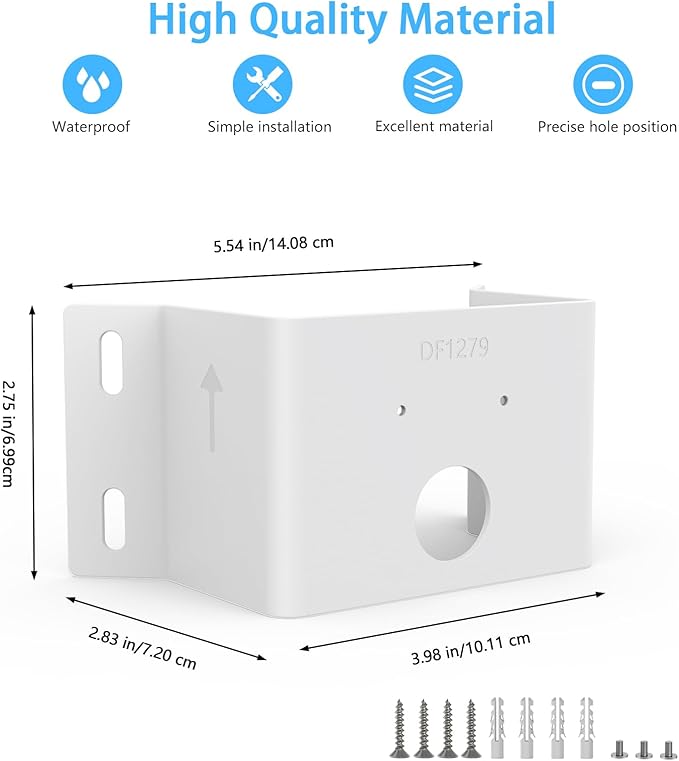 Corner Mount Bracket Compatible with eufy PoE NVR Security System S4 Max,eufyCam S4 and eufy PoE Bullet-PTZ Cam S4 Camera (White)