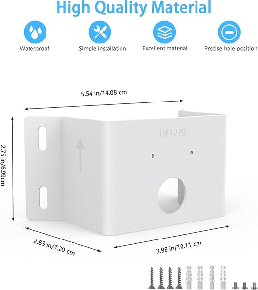 Corner Mount Bracket Compatible with eufy PoE NVR Security System S4 Max,eufyCam S4 and eufy PoE Bullet-PTZ Cam S4 Camera (White)
