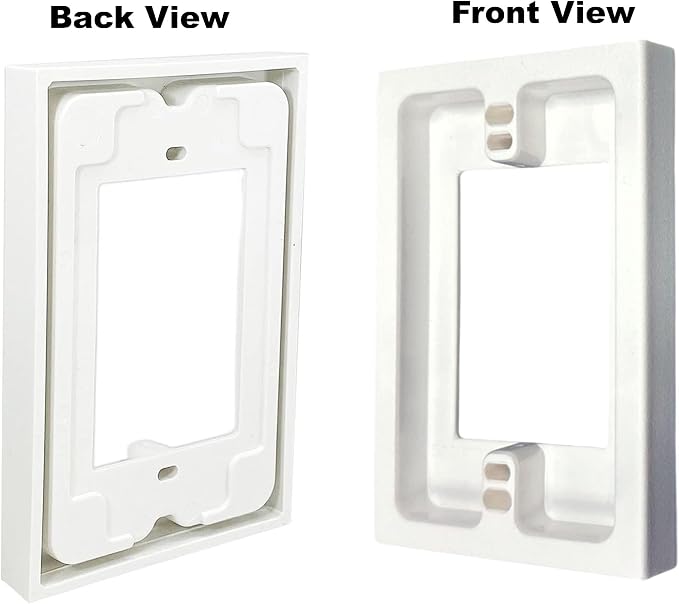 iMBAPrice BES1-2 (2-Pack) 1-Gang Non-Metallic Shallow Surface Box Extender, White