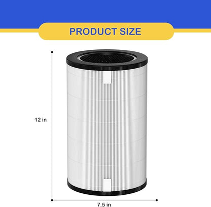 AP-T40FL True HEPA Replacement Filter Compatible with 1461901 Homedics Total Clean 5-in-1 Air Cleaner Purifier, AP-T40 AP-T45WT AP-T40WT AP-T45-BK AP-T45-WT AP-T40WTAR, 2 Pack