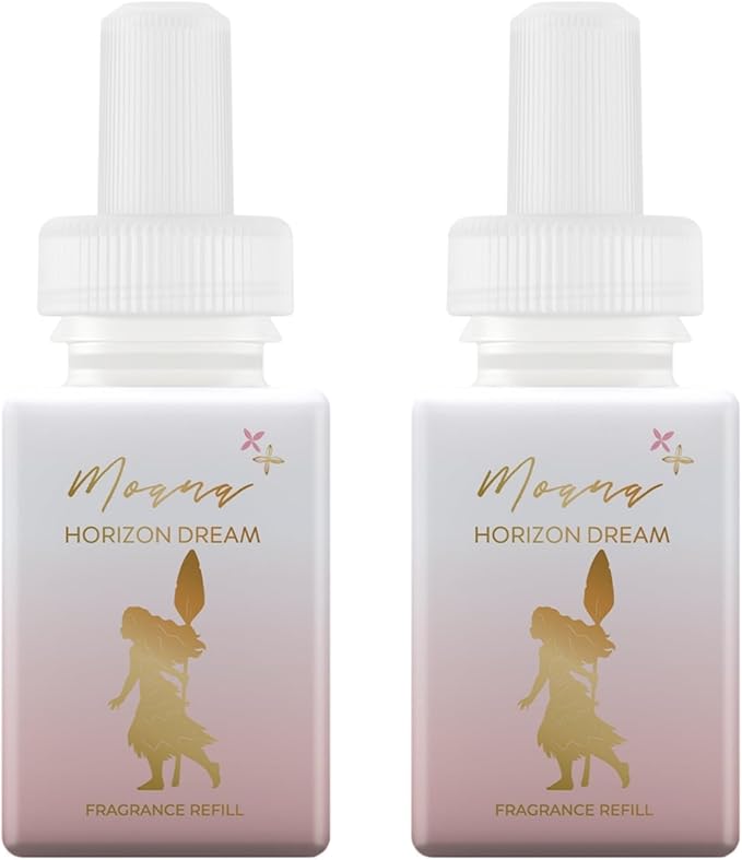 Pura Disney Collection Scent Refill - Smart Home Air Diffuser - Home Scent Refill - Up to 120-Hours of Premium Fragrance per Vial - Safe Diffuser Fragrance - 2 Pack, Moana Horizon Dream