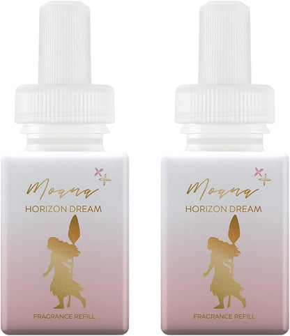 Pura Disney Collection Scent Refill - Smart Home Air Diffuser - Home Scent Refill - Up to 120-Hours of Premium Fragrance per Vial - Safe Diffuser Fragrance - 2 Pack, Moana Horizon Dream