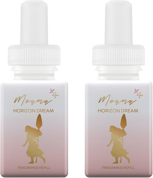 Pura Disney Collection Scent Refill - Smart Home Air Diffuser - Home Scent Refill - Up to 120-Hours of Premium Fragrance per Vial - Safe Diffuser Fragrance - 2 Pack, Moana Horizon Dream