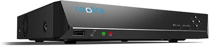 REOLINK 4K PoE Security Camera System, IP Outdoor Cameras 4X Duo 2 PoE with 1x RLN8-410 (Built-in 2TB HDD) Video Recorder