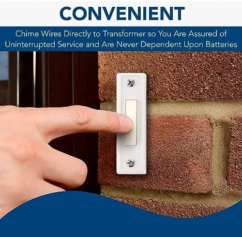 Broan-NuTone C907 Doorbell Transformer Compatible with Smart Video Doorbells, Easy Installation Lock or Wall Mount Door Chime, 16V, 30VA