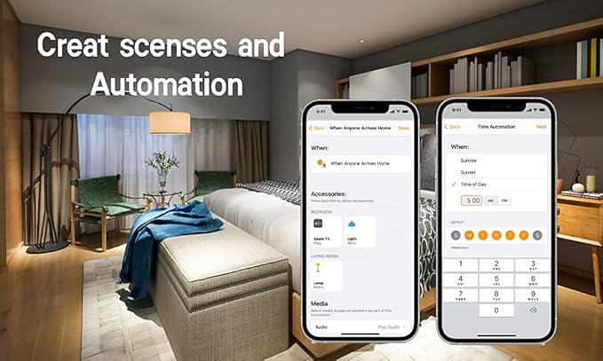 Homekit E14 Smart RGBCW Candle Bulb Works with Homekit Siri Voice Control,5W
