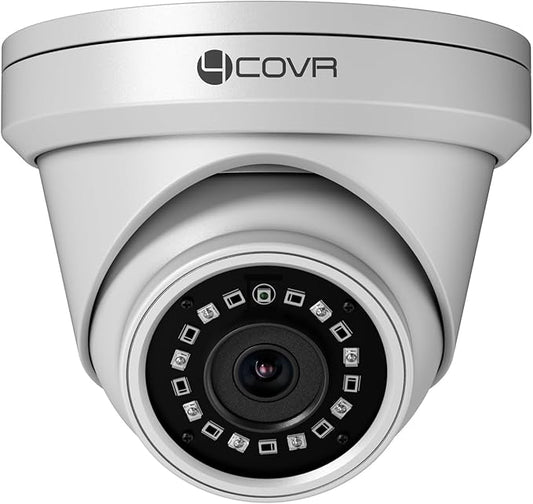 4COVR 4K PoE Security IP Camera Outdoor IP67, 8MP UHD Wired Surveillance Dome Camera with Smart Human/Vehicle Detection, 110° Wide View Angle 2.8mm Lens, 18Pcs IR LED HD 100ft Night Vision, LY97AX8MA