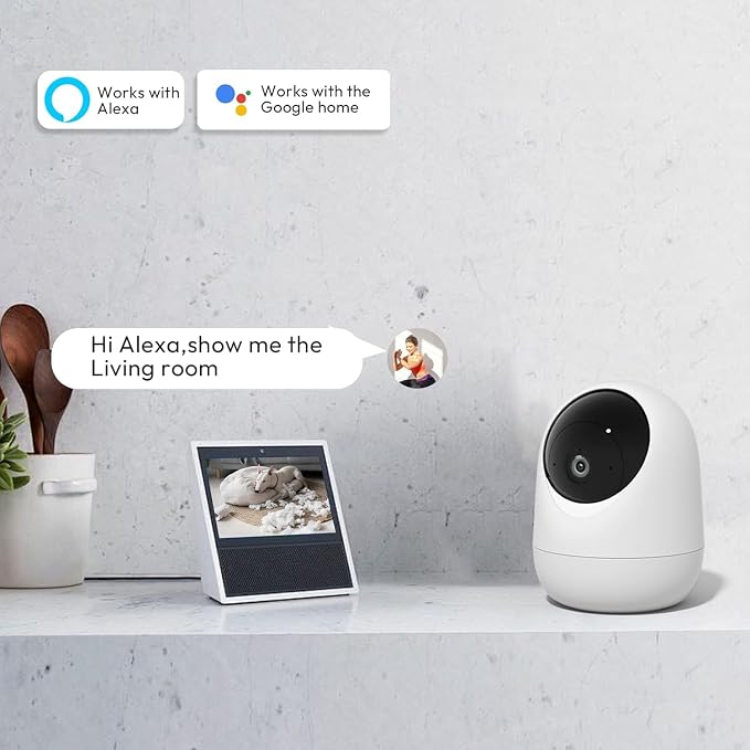 Rraycom 2Pack Indoor Security Camera 5G/2.4 GHz Wi-Fi, Baby & Pet Monitor