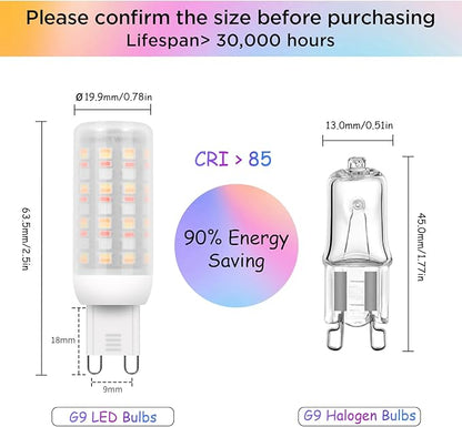 I-SHUNFA Wi-Fi RGBCW Smart G9 LED Bulbs,Compatible with Alexa/Google Home,Multicolour Dimmable,2700K-6500K,4W,400LM AC 120V,Brightness Adjustable 1%-100%,with Musical Rhythm LED Light Bulb,3 Pack